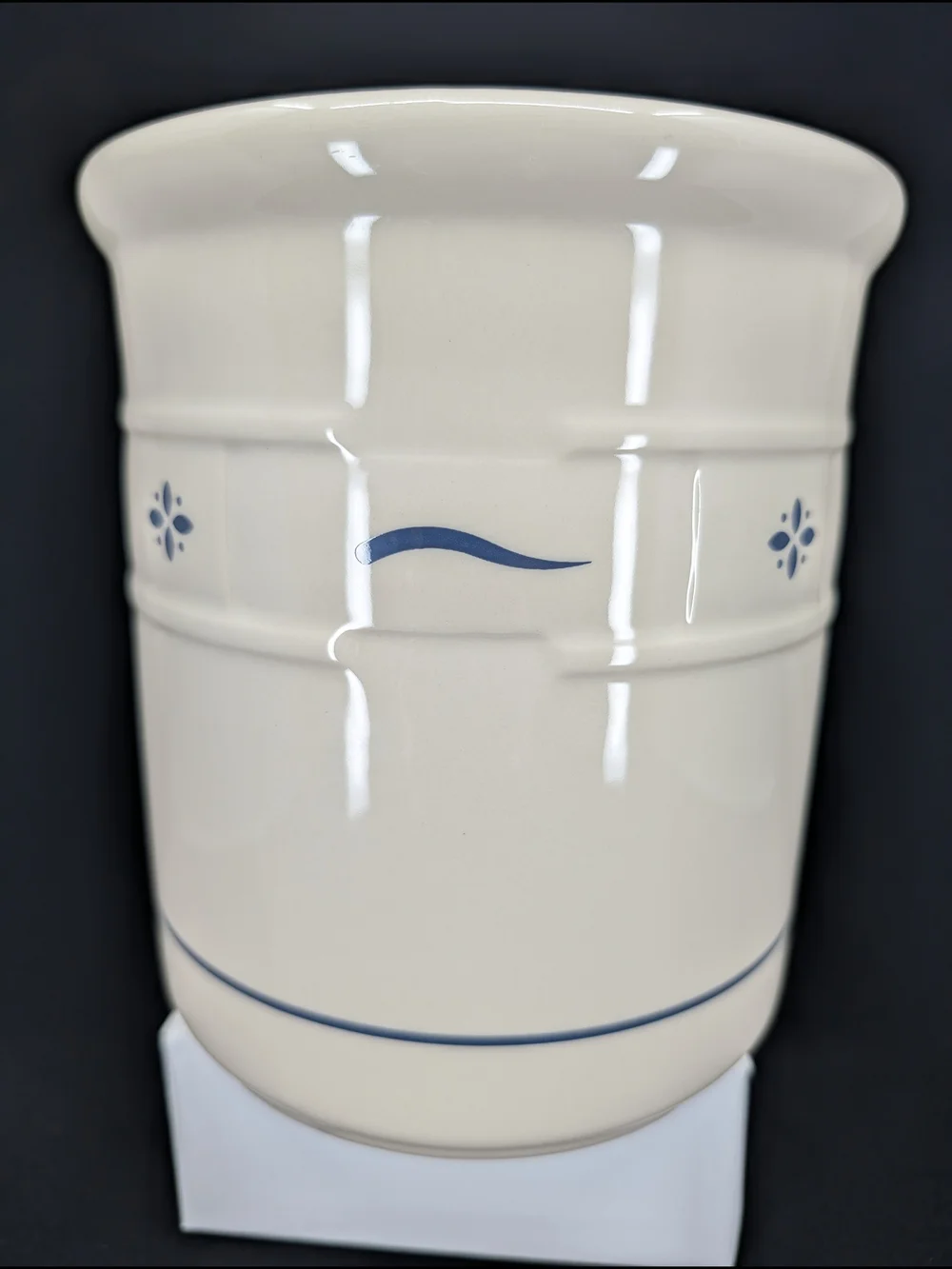 Longaberger Woven Tradition Classic Heritage Blue 2-Quart Utensil/Pickling Crock